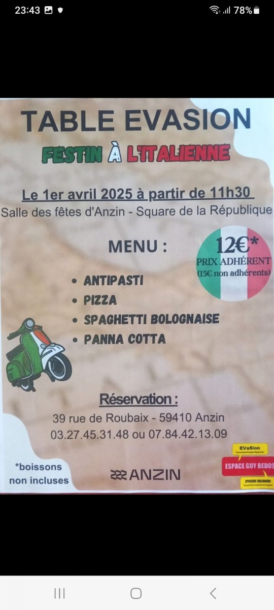 Festin à l'italienne