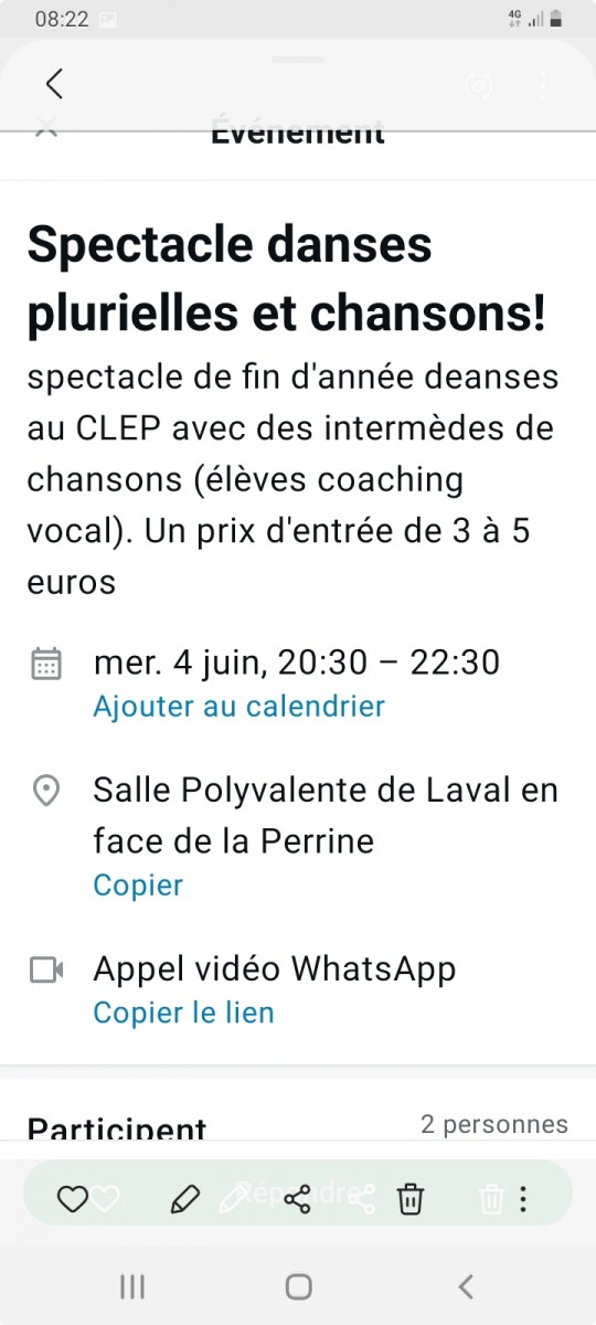 Spectacle de fin d'année du CLEP