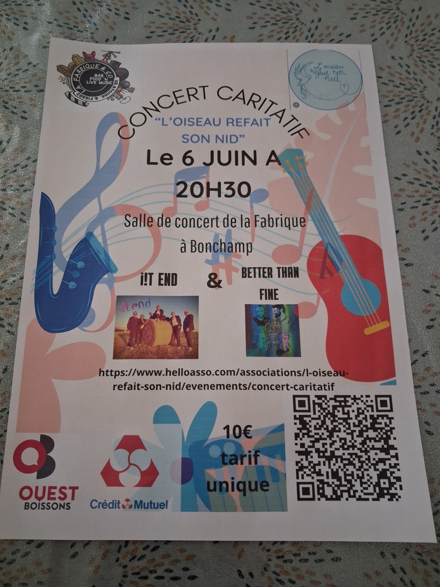 Concert caritatif pour l association 