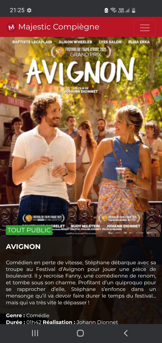 Fête du cinéma  Film : AVIGNON