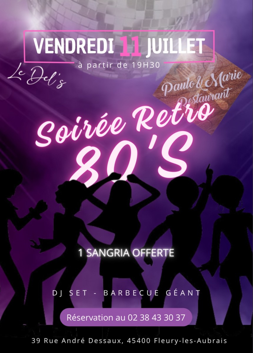 MENSUELLE ..Soirée Rétro année 80