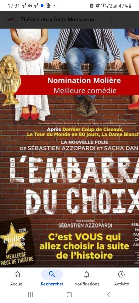 Théâtre  Comédie 