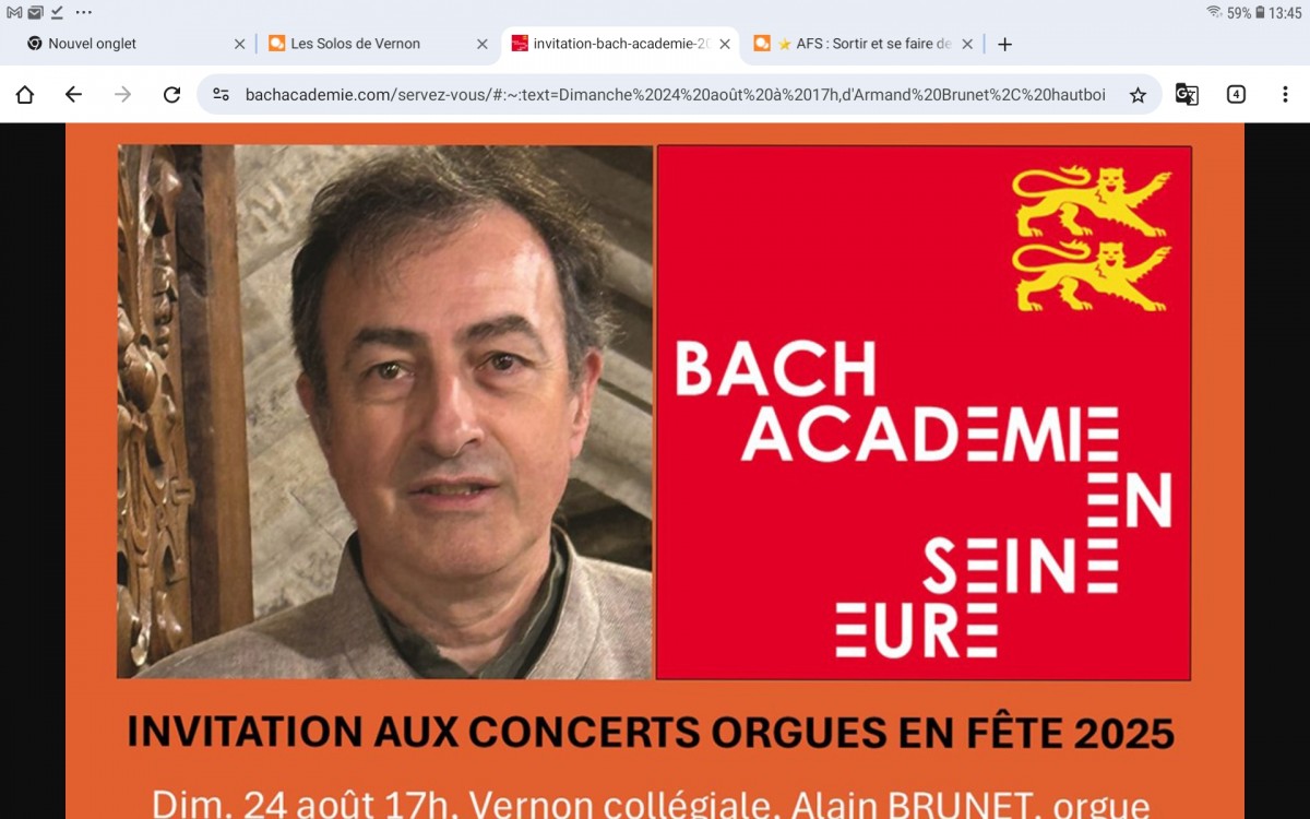 Bach Academie Seine Eure Concert ouverture
