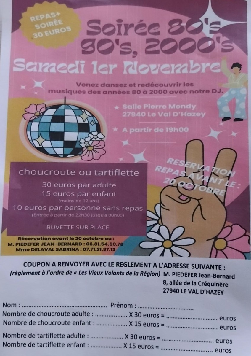 Soirée années Dansantes de 80 à 2000
