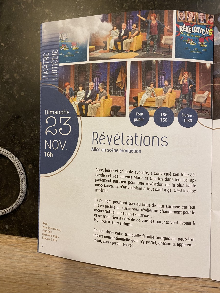 Théâtre :Révélations