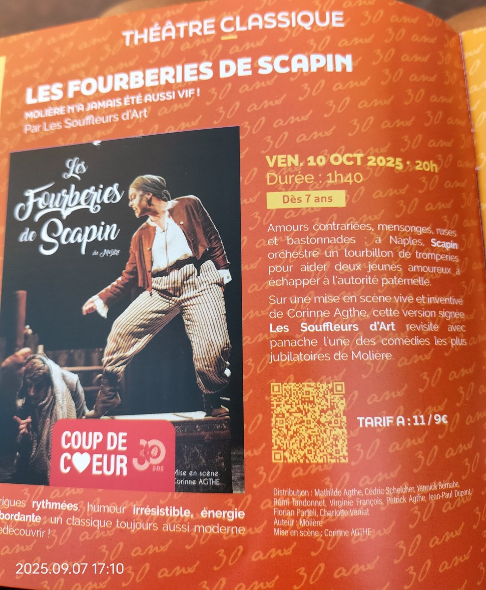 Théâtre classique, les fourberies de Scapin