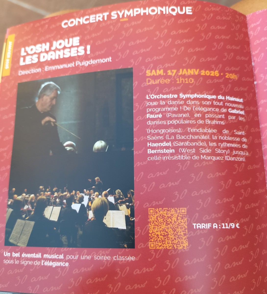 Concert symphonique, l'OSH joue les danses !