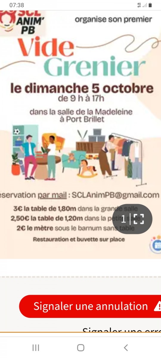 Vide grenier à Port Brillet