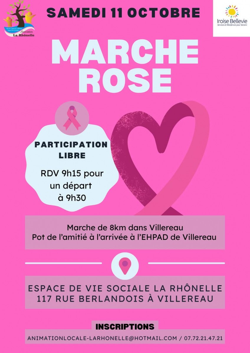 Marche rose à Villereau