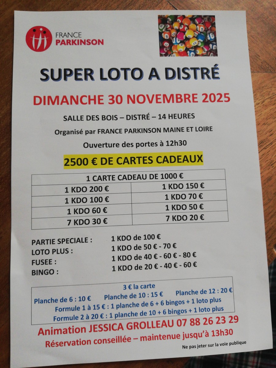 Super loto de France Parkinson