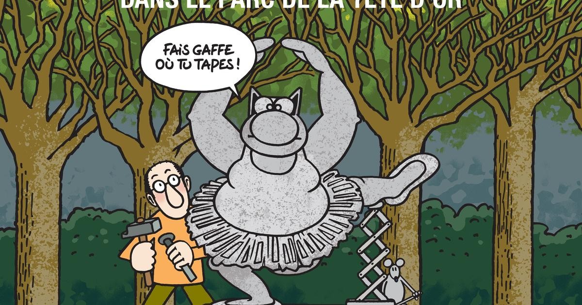 Le chat déambule au parc de la Tête d'Or