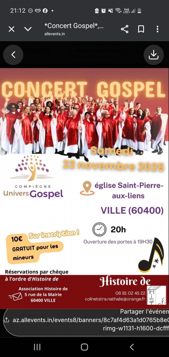 Concert de GOSPEL à VILLE