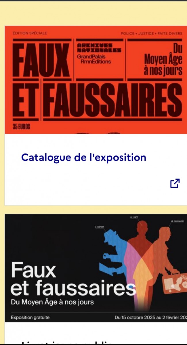 Conférence Expo gratuite Faux et Faux-monnayeurs du Moyen-Âge à nos jours