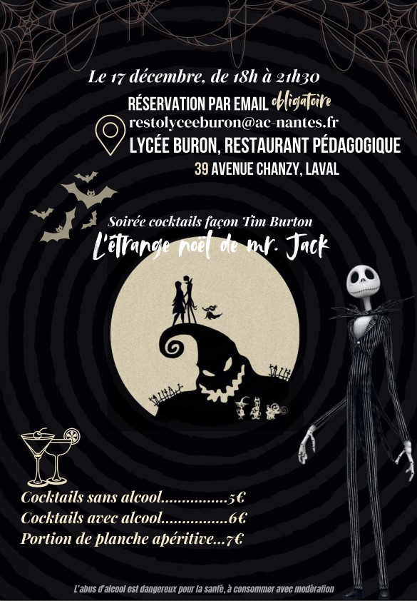 Restau lycée BURON  COCKTAIL 17 DECEMBRE SOIREE