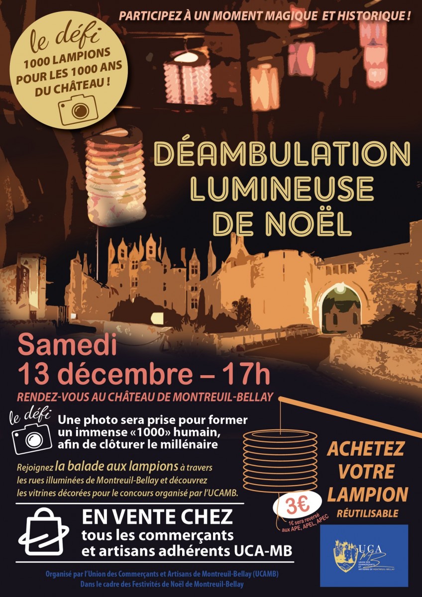 marché de Noël et déambulation aux lampions Montreuil Bellay