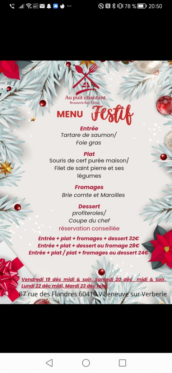 Restaurant thème Noël et karaoké