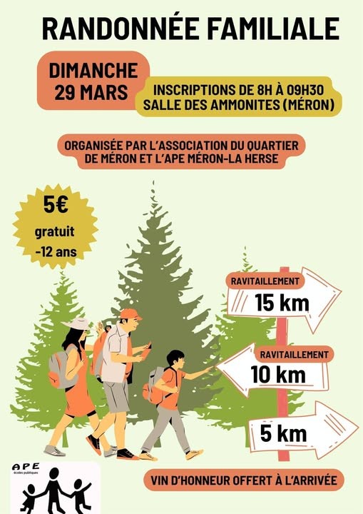 Randonnée pédestre à Méron à 9h30