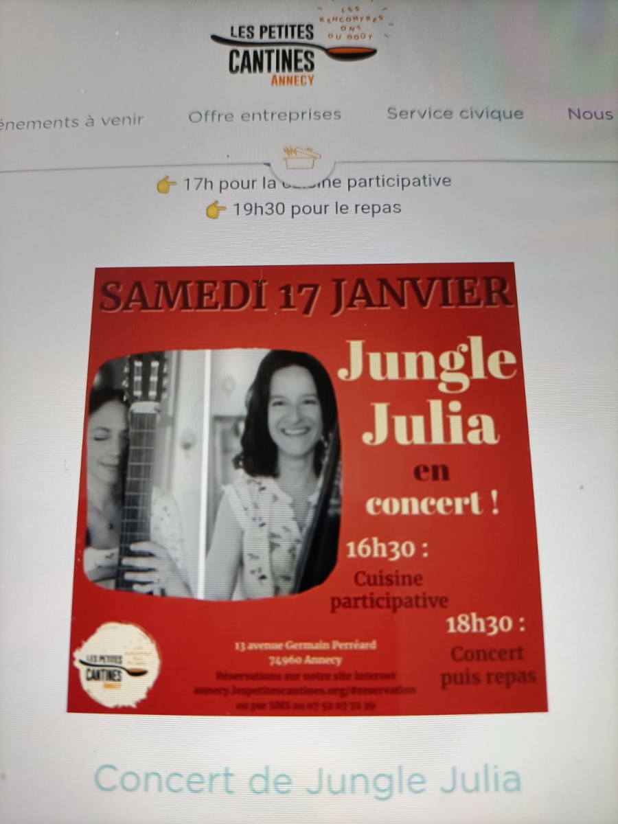 Concert et repas Assoc.Les Petites Cantines