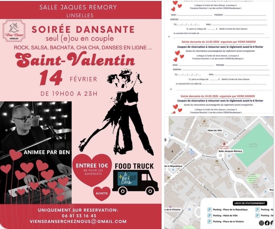 Soirée dansante Rock, Salsa, Bachata, danses en ligne ...