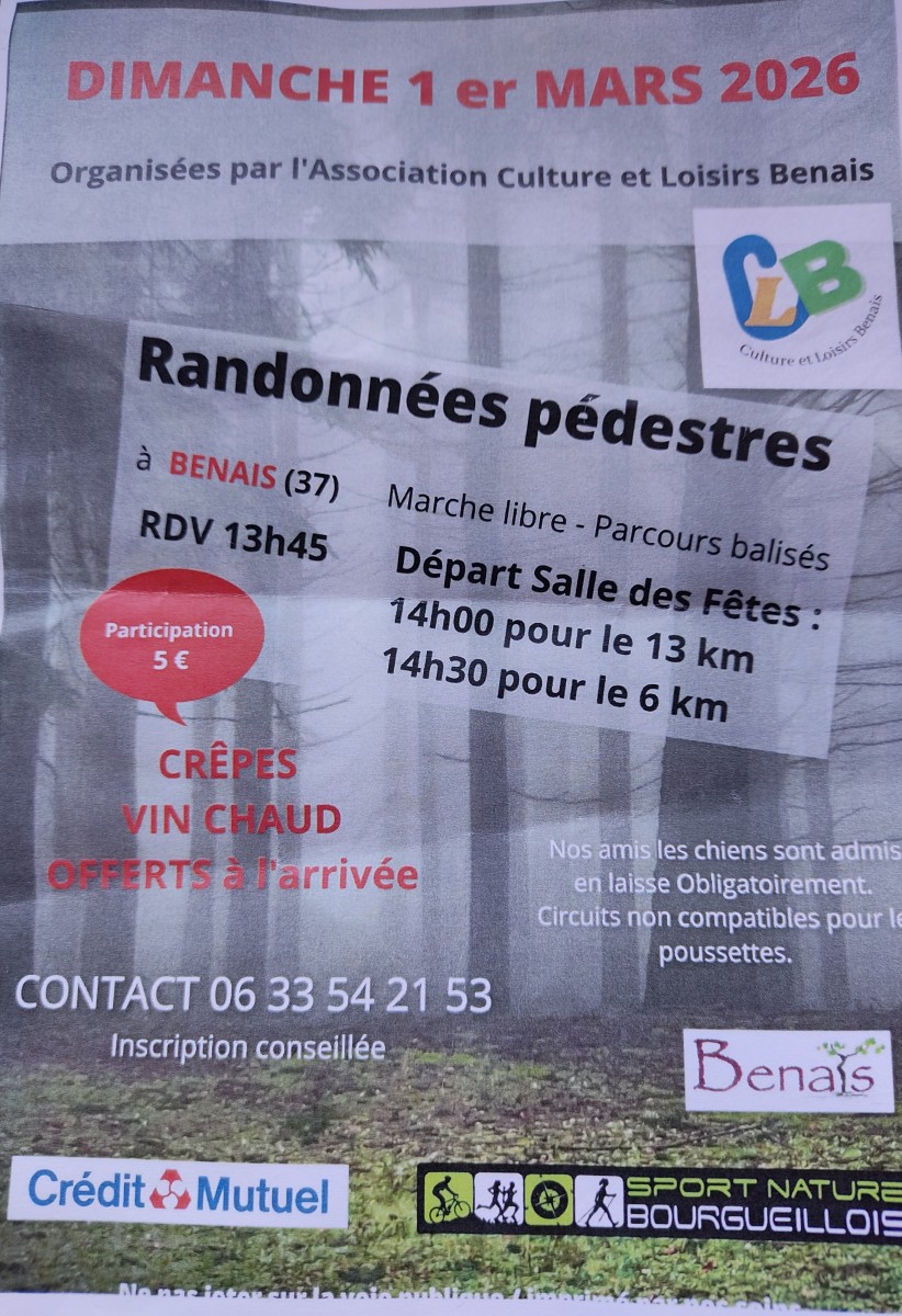 RANDONNEE DIMANCHE 1er  MARS 2026