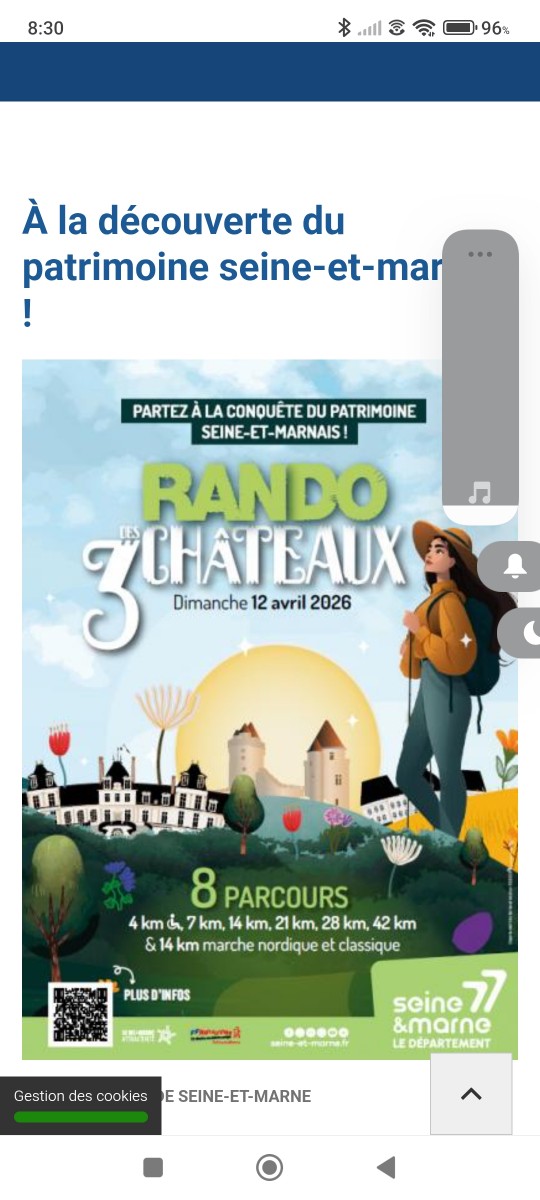 Rando en boucle à Blandy les Tours.