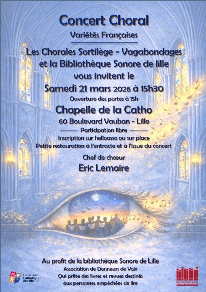 Concert avec 2 chorales : Sortilège et Vagabondages à la Catho