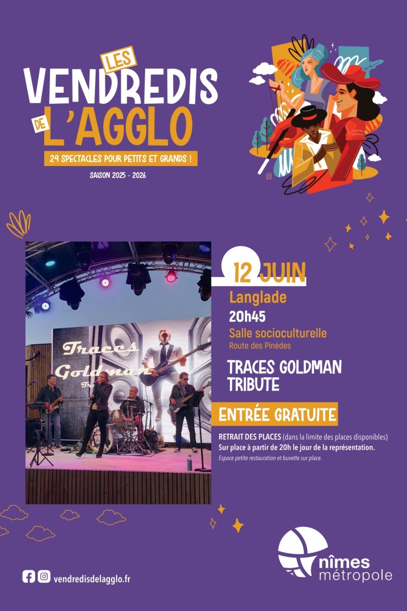 Théâtre les vendredi de l'agglo :  Traces Goldman Tribute