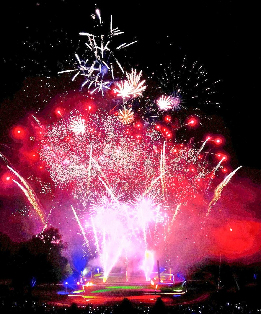Feu d'artifice chateau de la Marquise à Oissel