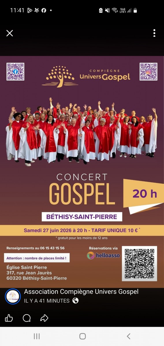 Concert de Gospel à  Bethisy St Pierre