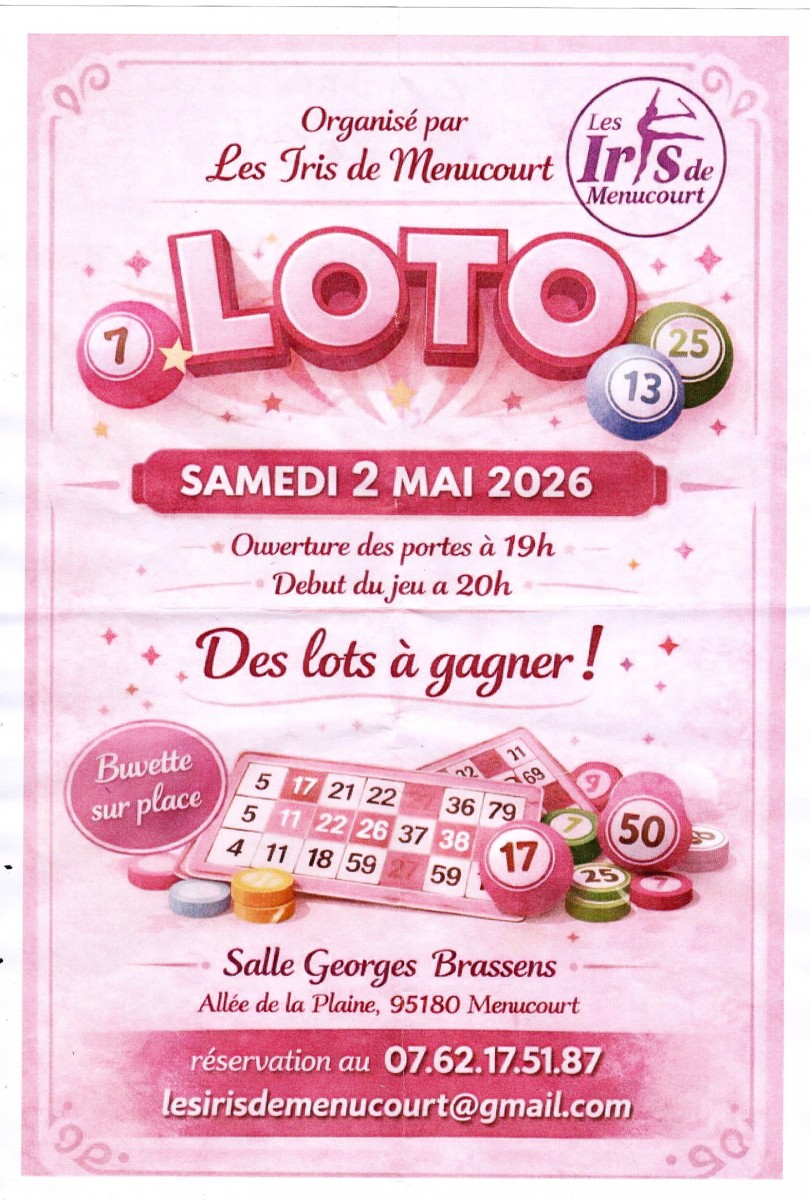 Loto samedi 2 mai à Menucourt