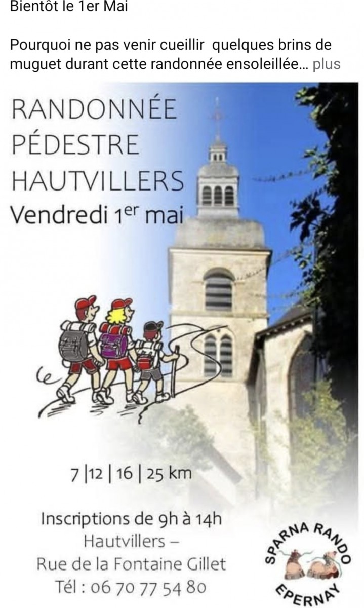 Randonnée du muguet à Hautvillers.