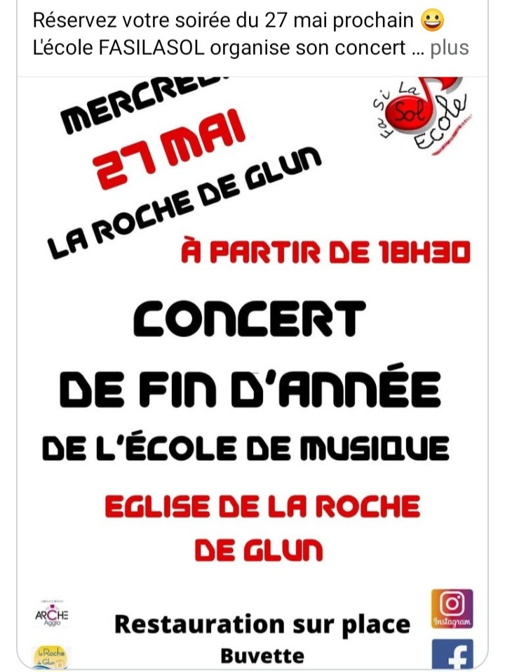Concert Ecole musique FASILASOL dont la chorale