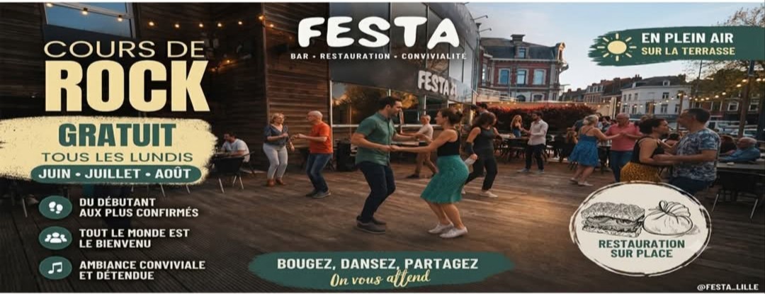 Danse Cours de rock et soiree