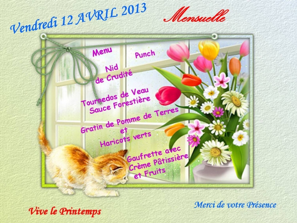 Mensuelle du 12 Avril 2013