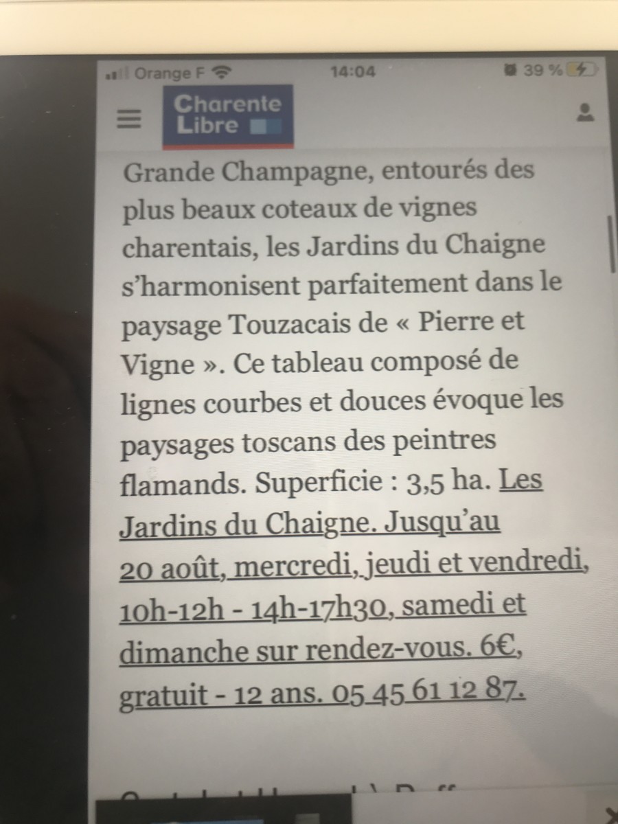 Les jardins du chaigne