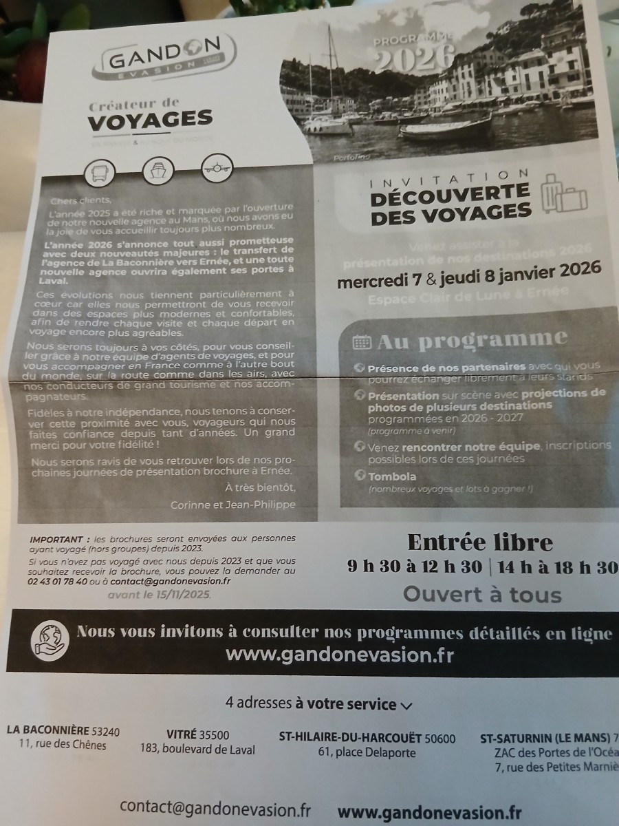 Présentation des destinations Gandon